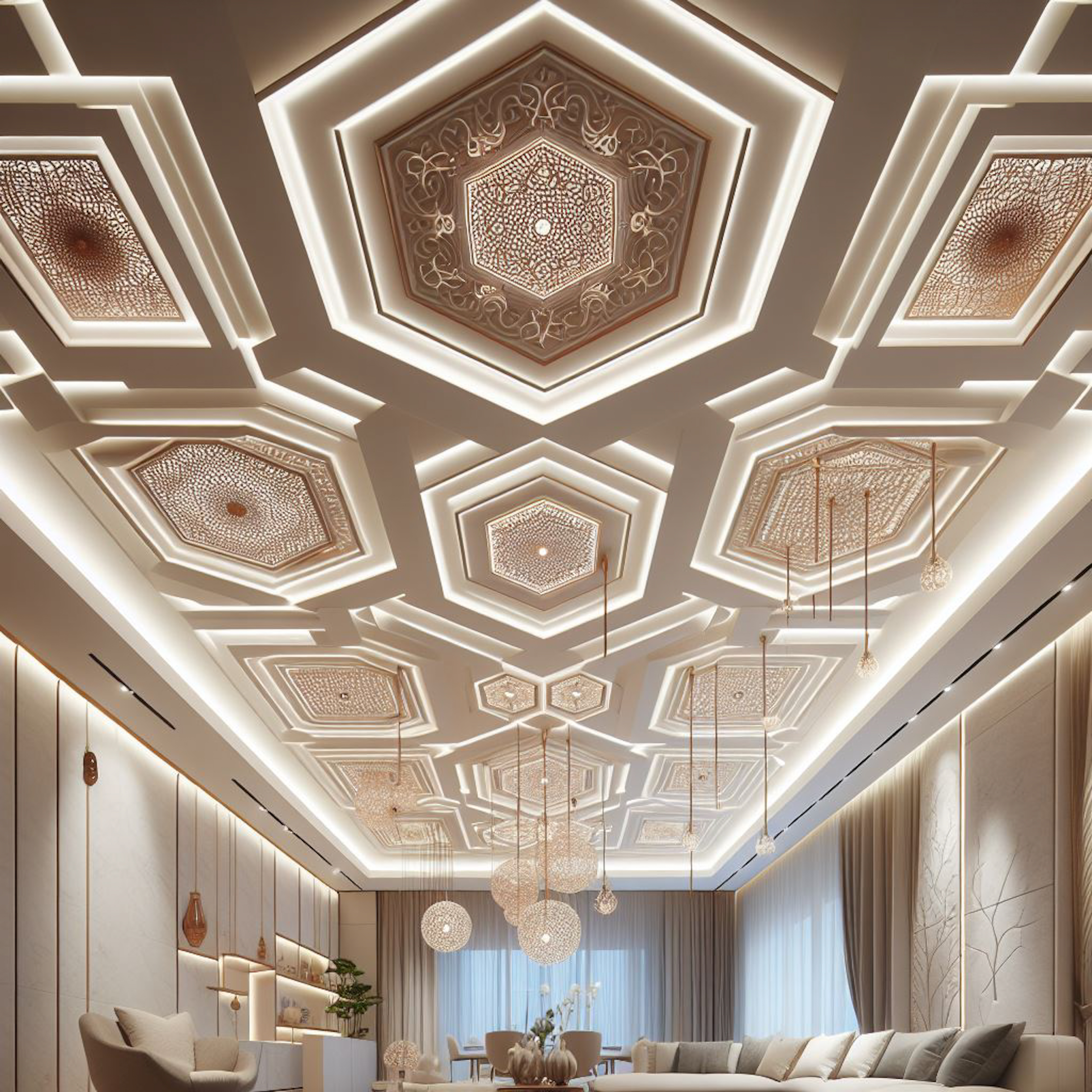 modern stretch ceiling design